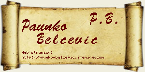 Paunko Belčević vizit kartica
